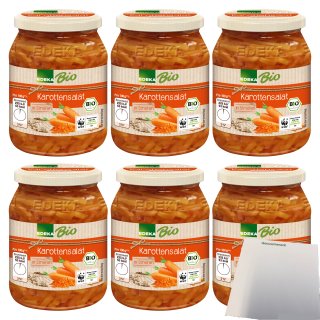 Edeka Bio Karottensalat 6er Pack (6x330g Glas) + usy Block