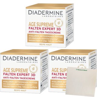 Diadermine Tagespflege Falten Expert 3D, 3x50ml (3er Pack) + usy Block