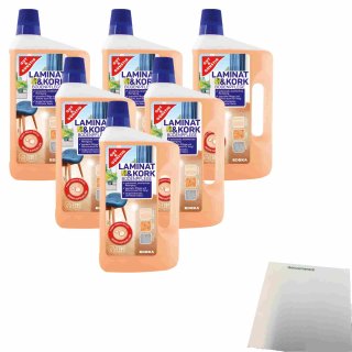 G&G Bodenpflege Kork+Laminat 6er Pack (6x1L Flache ) + usy Block
