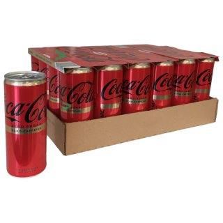 Coca Cola Zero Sugar, Zero Caffeine (24x250ml Dose Cola Zero koffeinfrei)