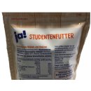 Ja Studentenfutter Nussmischung aus erlesenen Nusssorten mit Rosinen Vegan (6x 200g Packung) + usy Block