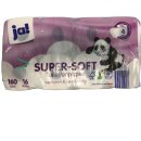 Ja Super Soft Toilettenpapier 4 Lagig extra stark und super flauschig (3 Packungen 48 Rollen a 160 Blatt) + usy Block