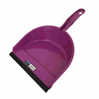 Coronet Kehrschaufel aus Kunststoff mit Lippe und Reinigungskamm Flieder (22cm)