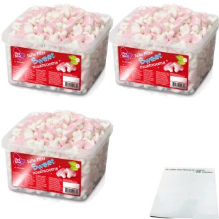 Red Band süße Pilze aus Schaumzucker 1050 Stk (3x 875g Dose) + usy Block
