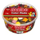 Haribo Color-Rado Fruchtgummi Lakritz Mischung 3kg (3x1kg Runddose) + usy Block