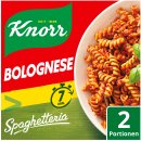 Knorr Bolognese Pasta Nudeln in Fleich-Tomaten-Sauce Spaghetteria (160g Packung)
