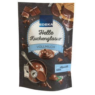 Edeka Helle Kuchenglasur Vollmilchglasur mit Alpenvollmilch (100g)
