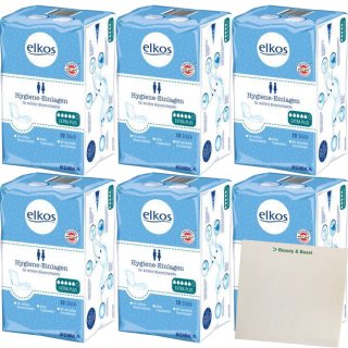 Elkos Hygiene Einlagen 6er Pack (6x10 Stück) + usy Block