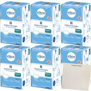 Elkos Hygiene Einlagen 6er Pack (6x10 Stück) + usy Block