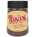 Twix Brotaufstrich Schokolade und Karamell mit knusprigen Keksstücken (350g Glas)