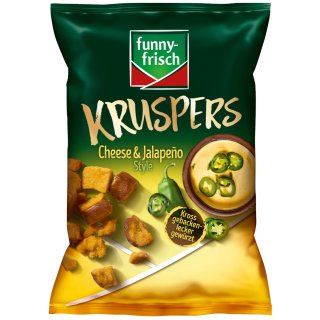 Funny Frisch Kruspers Cheese & Jalapeno Weizen-Kräcker (1x120g Packung)