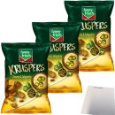 Funny Frisch Kruspers Cheese & Jalapeno Weizen-Kräcker 3er Pack (3x120g ) + usy Block