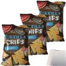 Gut und Günstig Tortillachips Mais-Chips gesalzen 3er Pack (3x300g Beutel) + usy Block