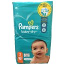 Pampers Baby Dry Windeln Gr.3, 6-10 kg 6er Pack (6x66Stk Packung) + usy Block