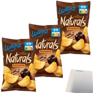 Lorenz Naturals Balsamico Chips Kartoffelchips geröstet 3er Pack (3x95g Beutel) + usy Block