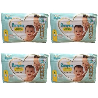 Pampers Premium Protection Windeln Gr.2, 4-8kg 4er Pack (4x40Stk Packung) + usy Block