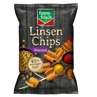Funny Frisch Linsenchips Chips Oriental 40% weniger Fett (1x90g Packung)