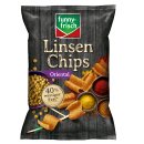 Funny Frisch Linsenchips Chips Oriental 40% weniger Fett 6er Pack (6x90g Packung) + usy Block