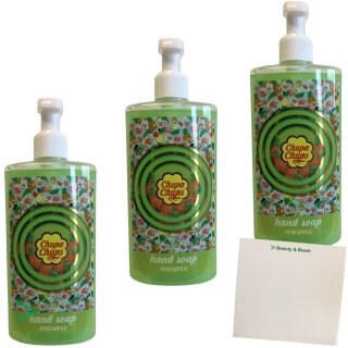 Chupa Chups Flüssige Handseife Hand Soap Ananas Pineapple 3er Pack (3x300ml) + usy Block