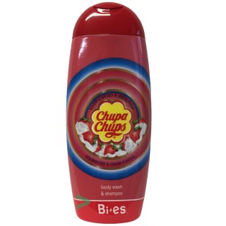 Chupa Chups 2in1 Duschgel und Shampoo Erbeer & Cream (250ml)
