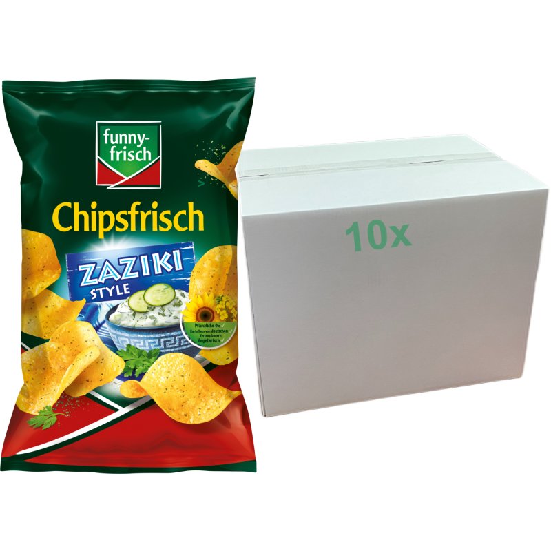Funny Frisch Chipsfrisch Zaziki 10x150g Packung Funny Frisch Chipsfrisch Zaziki 10x150g Packung