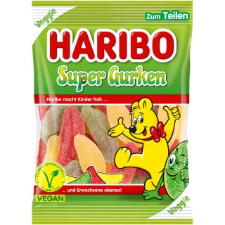 Haribo Super Gurken Veggie (175g Beutel)