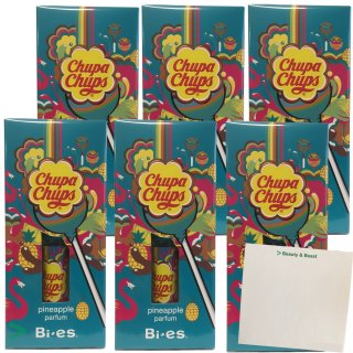 Chupa Chups Kinderparfüm Ananas Kids-Parfüm Ananasduft 6er Pack (6x15 ml) + usy Block