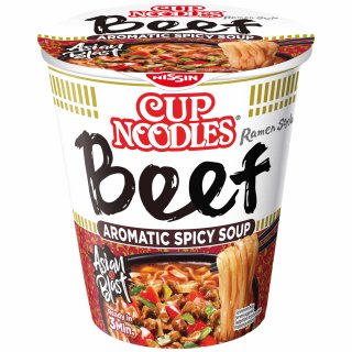 Nissin Cup Noodles 5 Spices Beef (64g Tasse)