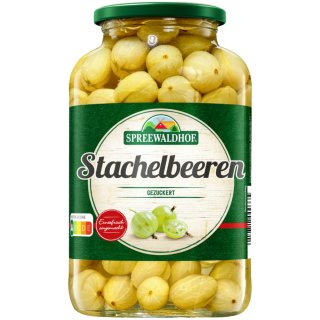 Spreewaldhof Stachelbeeren gezuckert erntefrisch eingemacht (680g Glas)