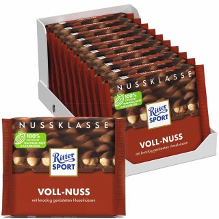 Ritter Sport Nussklasse Voll-Nuss VPE (10x100g Packung)