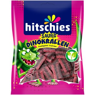 hietschies Saure Dinokrallen saures Fruchtgummi mit Cassis-Vanille-Geschmack (125g Packung)