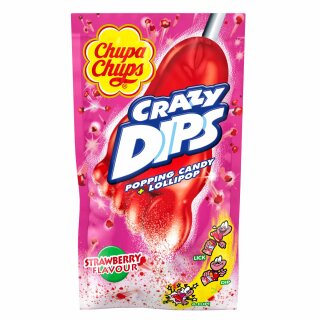 Chupa Chups Lutscher Crazy Dips Erdbeer (1Stk)