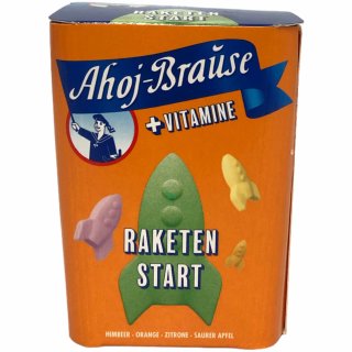 Frigeo Ahoj Raketenstart Box prickelnde Brause-Bonbons (125g Packung)