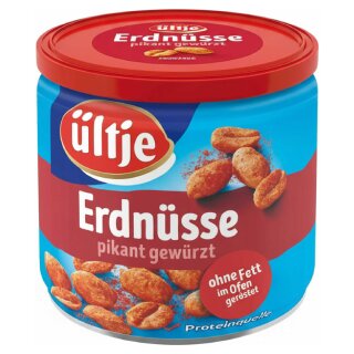 ültje Erdnüsse pikant gewürzt ohne Fett im Ofen geröstet (180g Dose)