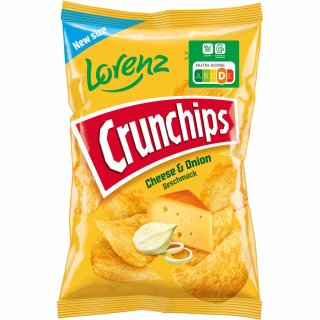 Lorenz Chips Crunchips Cheese & Onion Kartoffelchips (150g Packung)