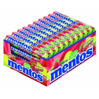 Mentos Erdbeer-Limette Duo Drops (40x 37,5g Rollen)