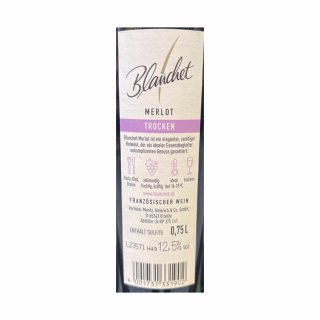Blanchet Merlot trocken 0,75l
