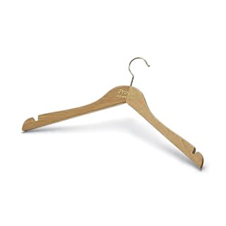 Coronet Konfektionsbügel aus Buche klarlackiert mit Rockkerben (45cm)