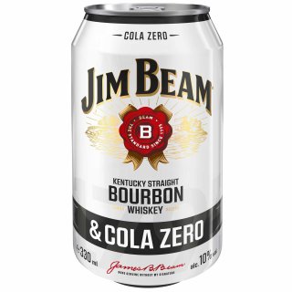Jim Beam & Cola Zero 10% 0,33l