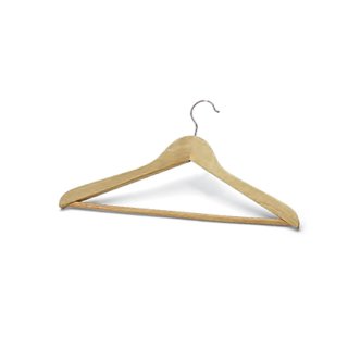 Coronet Konfektionsbügel aus klarlackiertem Holz mit und ohne Steg 43cm (8Stk.)