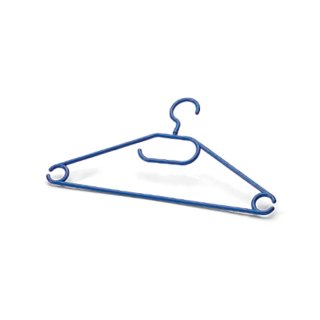 Coronet Vielzweckbügel,aus Kunststoff mit Rockhäkchen  blau 42cm (6Stk.)