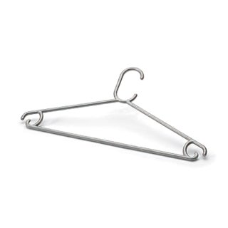 Coronet Vielzweckbügel aus Kunststoff mit Rockhäkchen und Steg, silber 43cm (3Stk.)