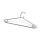 Coronet Vielzweckbügel aus Kunststoff mit Rockhäkchen und Steg, silber 43cm (3Stk.)