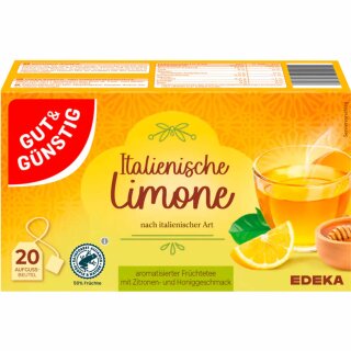 Gut & Günstig Tee Italienische Limone 20er (50g Packung)