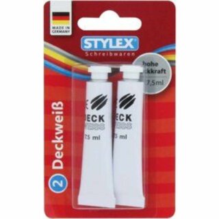 Stylex Deckweiß zum malen 2 Stück (2x 7,5ml Tube)