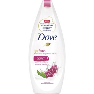 Dove Dusche Go Fresh Granatapfel & Zitronenverbenenduft (250ml Flasche)
