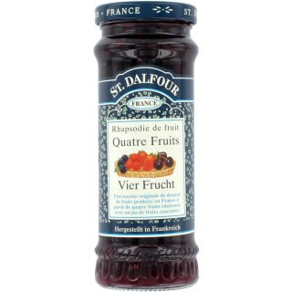 St. Dalfour Fruchtaufstrich Vier Früchte (284g Glas)