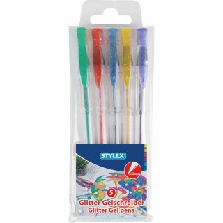 Stylex Gelschreiber Glitter 5 Stück