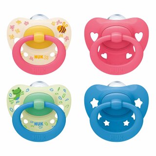NUK Signature Silikon-Schnuller 6-18m Keine Motivwahl (1x 2 Stück)