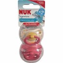 NUK Signature Silikon-Schnuller 6-18m Keine Motivwahl (1x 2 Stück)